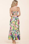 Colorful flower print two-piece set - PRIVILEGE 