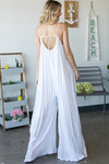 Sleeveless Open Back Wide Leg Jumpsuit - PRIVILEGE 