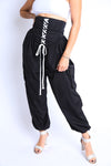 Tie Detailed High Waist Jogger Pants - PRIVILEGE 